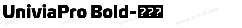 UniviaPro Bold字体转换